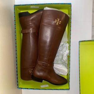 COPY - Everly boot Tory Burch dark almond calf leather